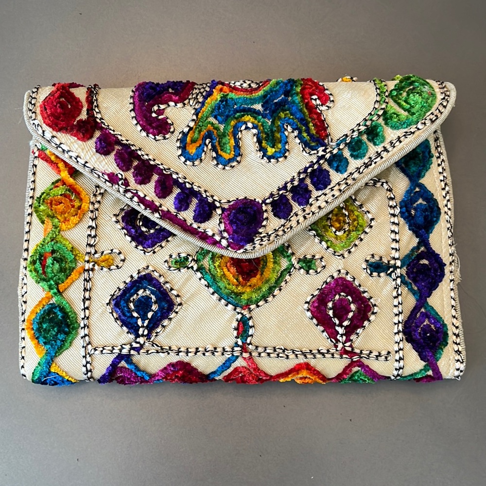 Clutch with strap from India